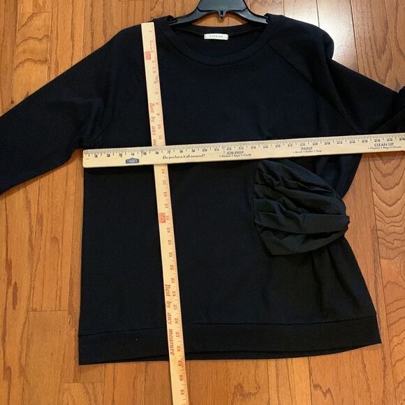 Cherish size large three-quarter sleeve unique black top with Large Bow detail - Picture 4 of 9